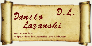 Danilo Lazanski vizit kartica